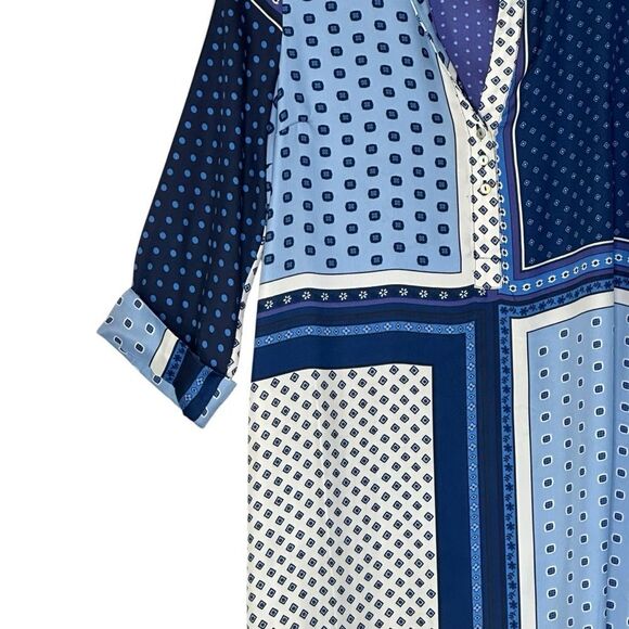 Zara Blue Morocco Scarf Print Tunic Dress | S - Picture 7 of 9